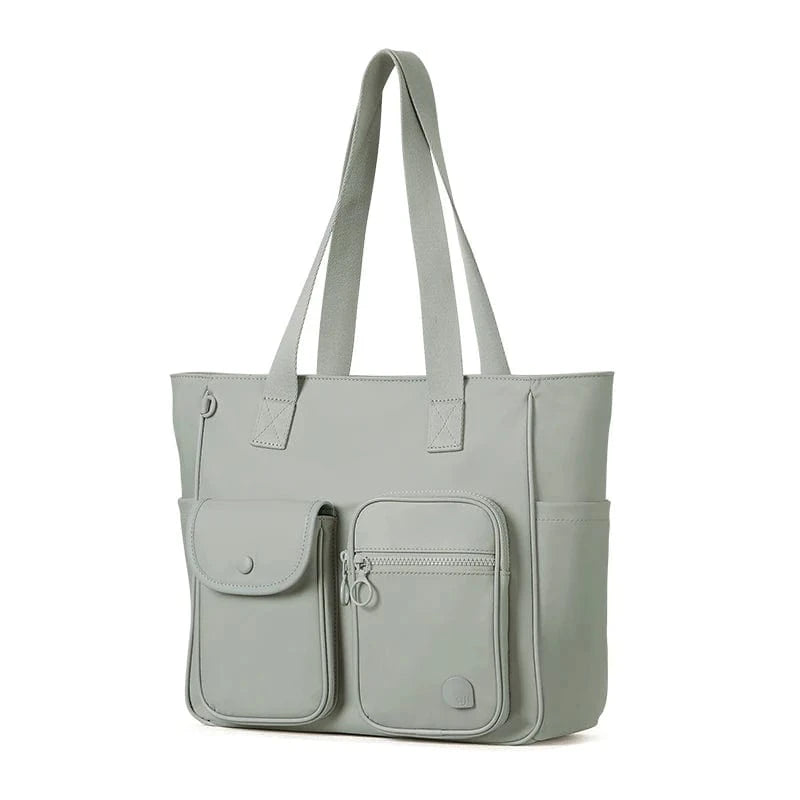 Grand Sac de Cours en Toile Gris