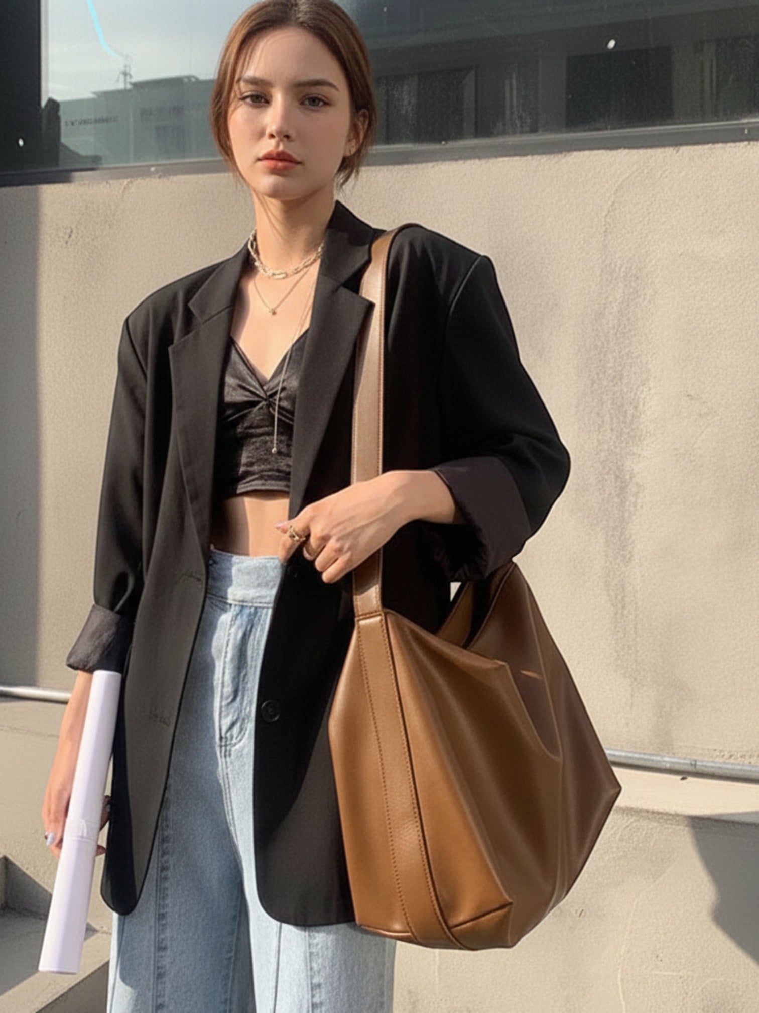 Sac Bandoulière en Cuir Vegan Souple