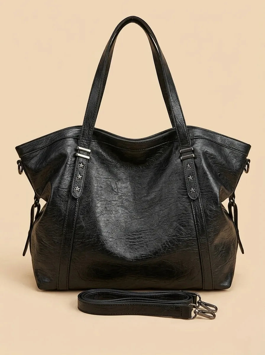 Sac de Cours Vintage en Simili Cuir Marron