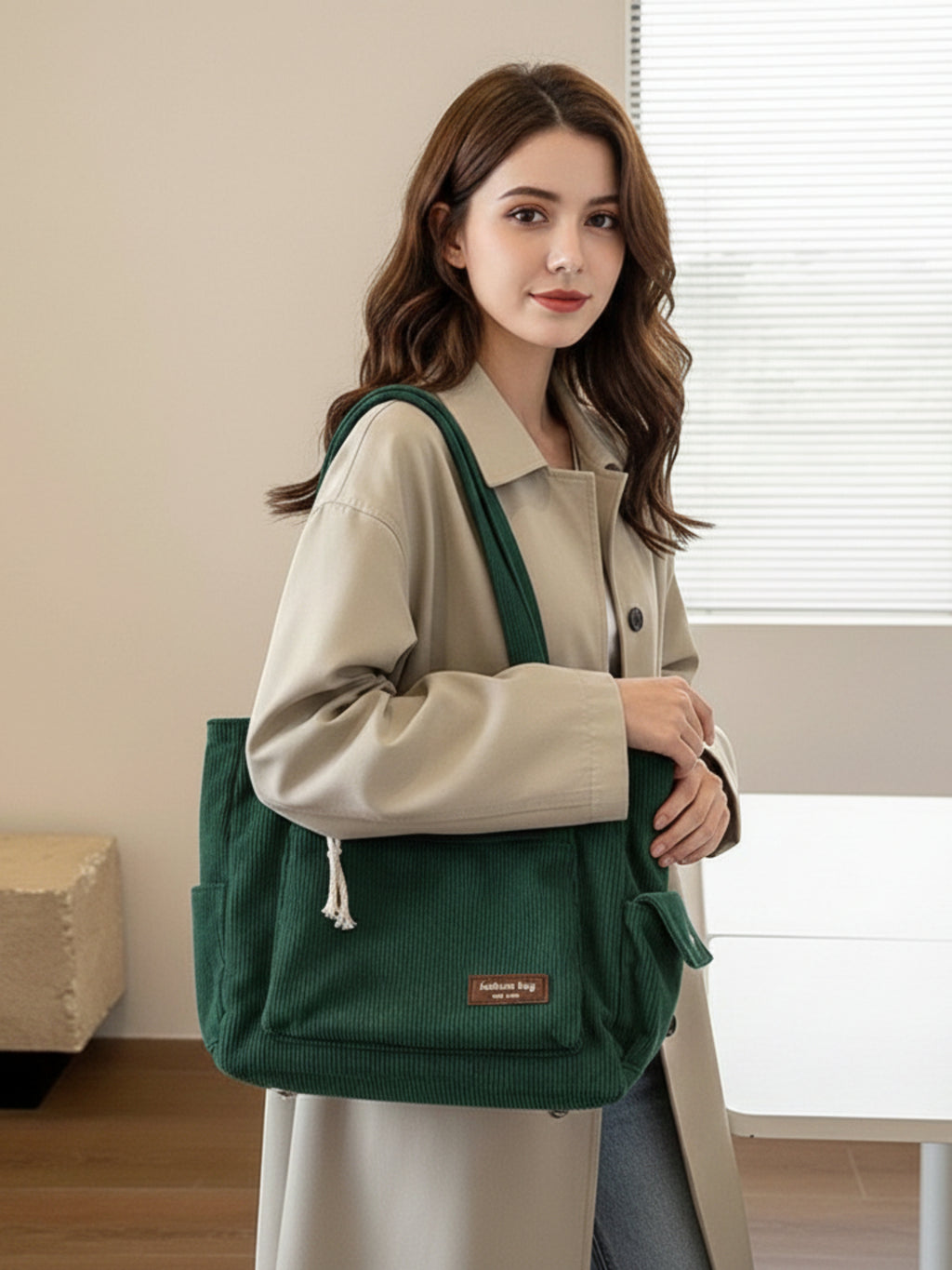 Grand Sac Cabas en Velours