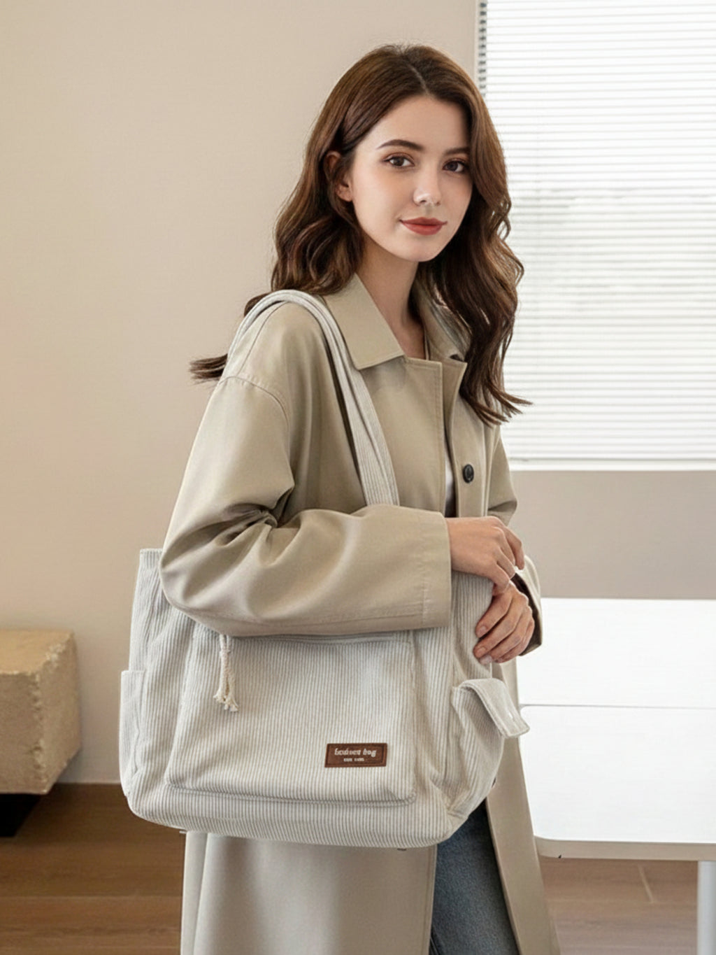 Grand Sac Cabas en Velours