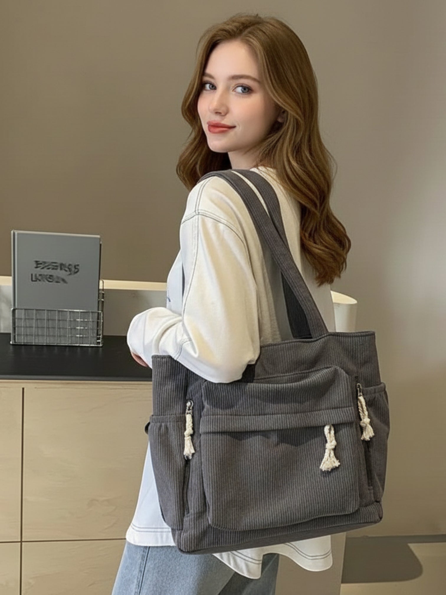 Sac de Cours Design en Velours