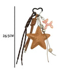 Attache Bijoux de Sac Étoile en Cuir