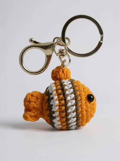 Bijou de Sac au Crochet Bébé Poisson Rouge Rouge