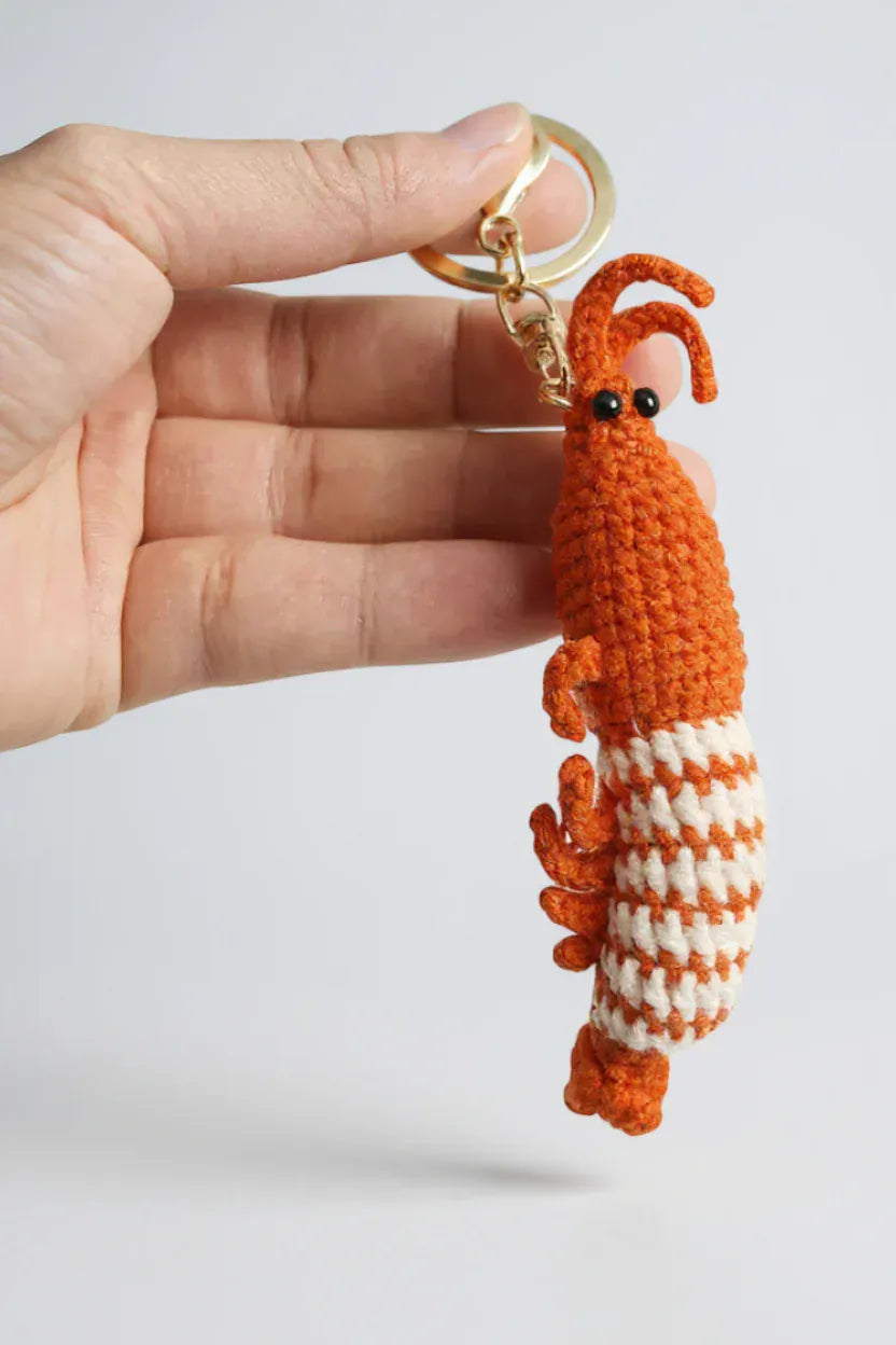 Bijou de Sac au Crochet Crevette Orange