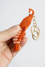 Bijou de Sac au Crochet Crevette Orange