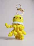 Bijou de Sac au Crochet Méduse Jaune