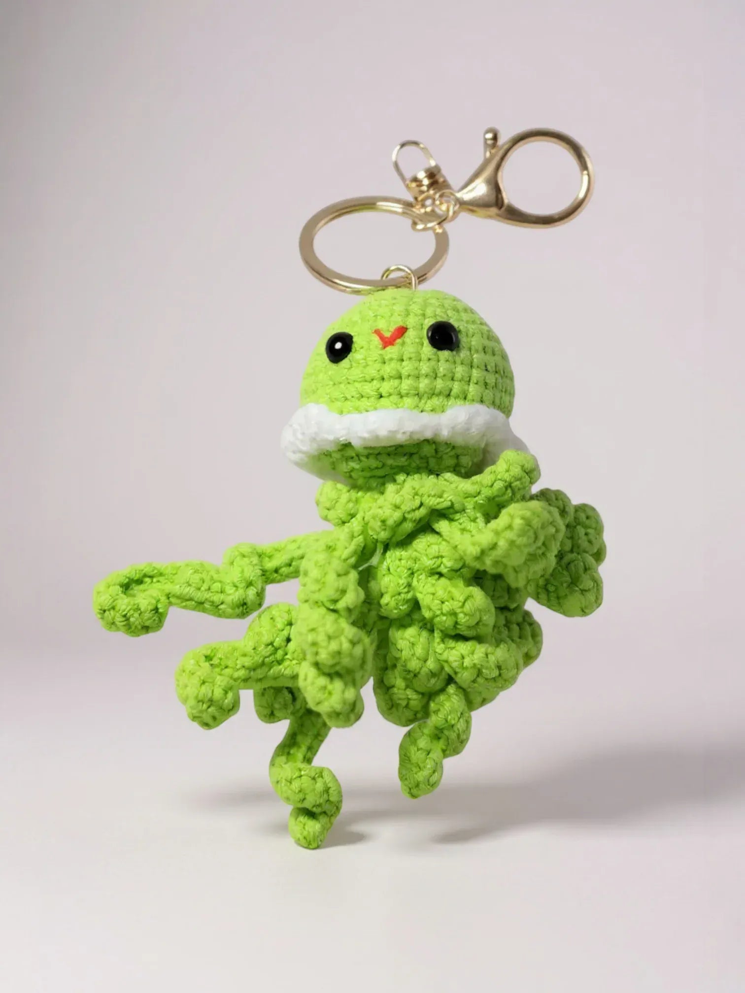 Bijou de Sac au Crochet Méduse Vert