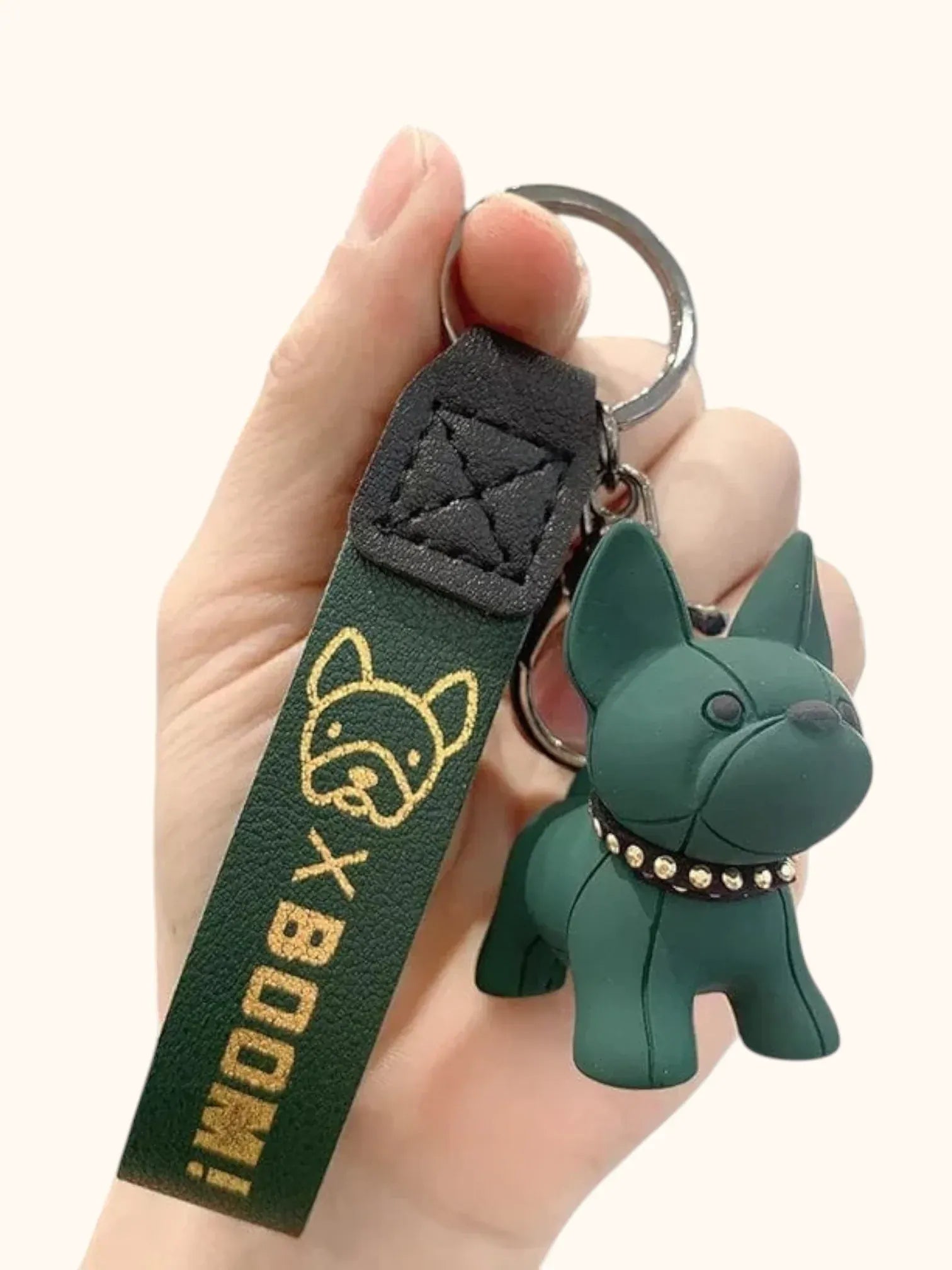 Bijou de Sac Bulldog Vert