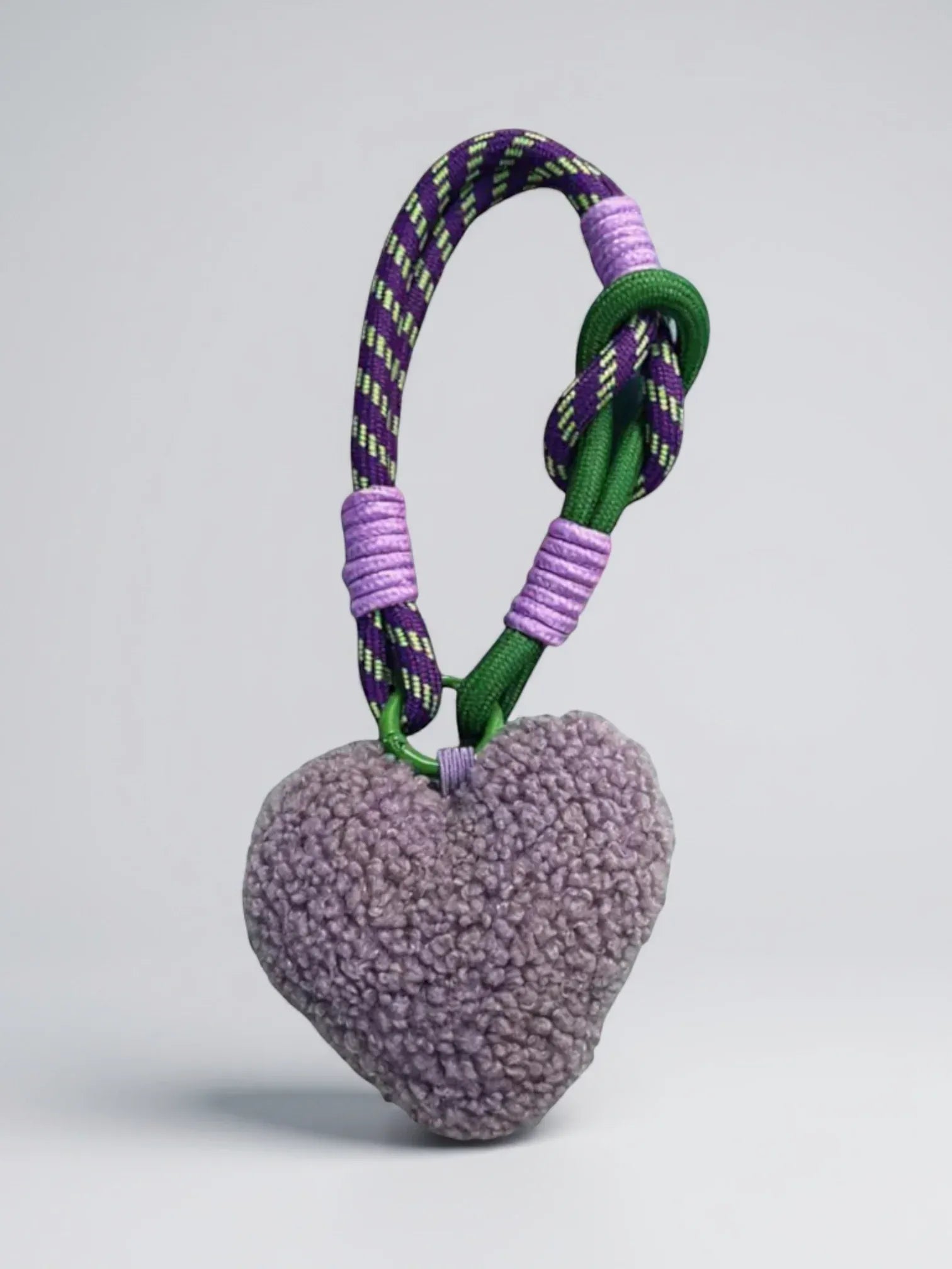 Bijou de Sac Cœur Fourrure Violet