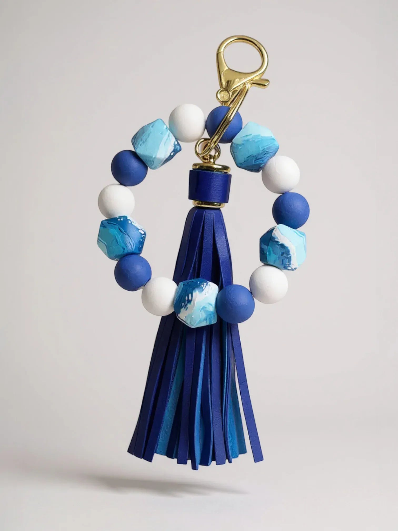Bijou de Sac Cuir Bleu
