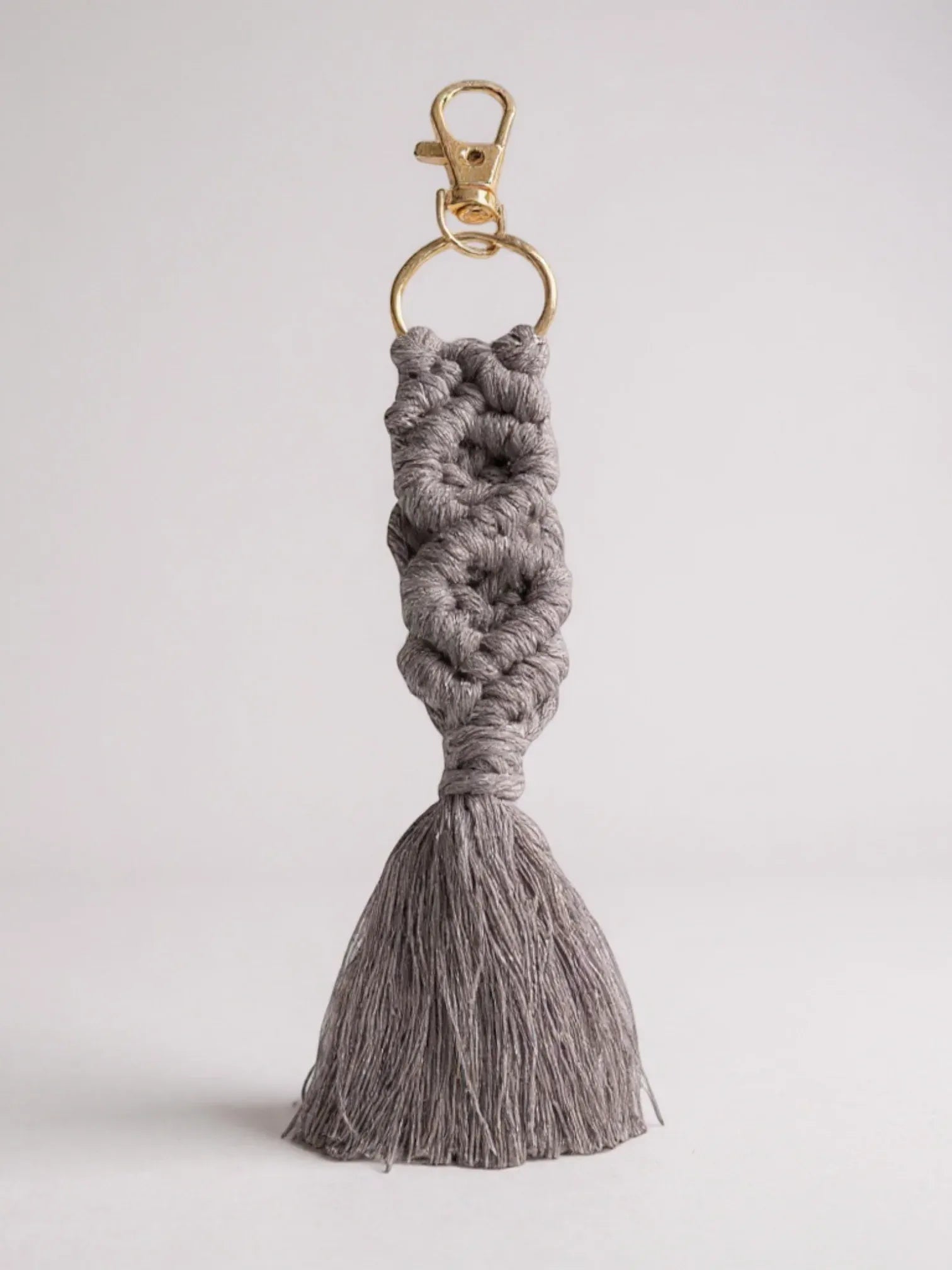 Bijou de Sac Macramé Gris
