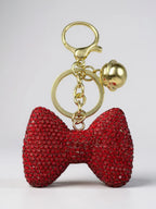 Bijou de Sac Strass Nœud Papillon Rouge Rouge