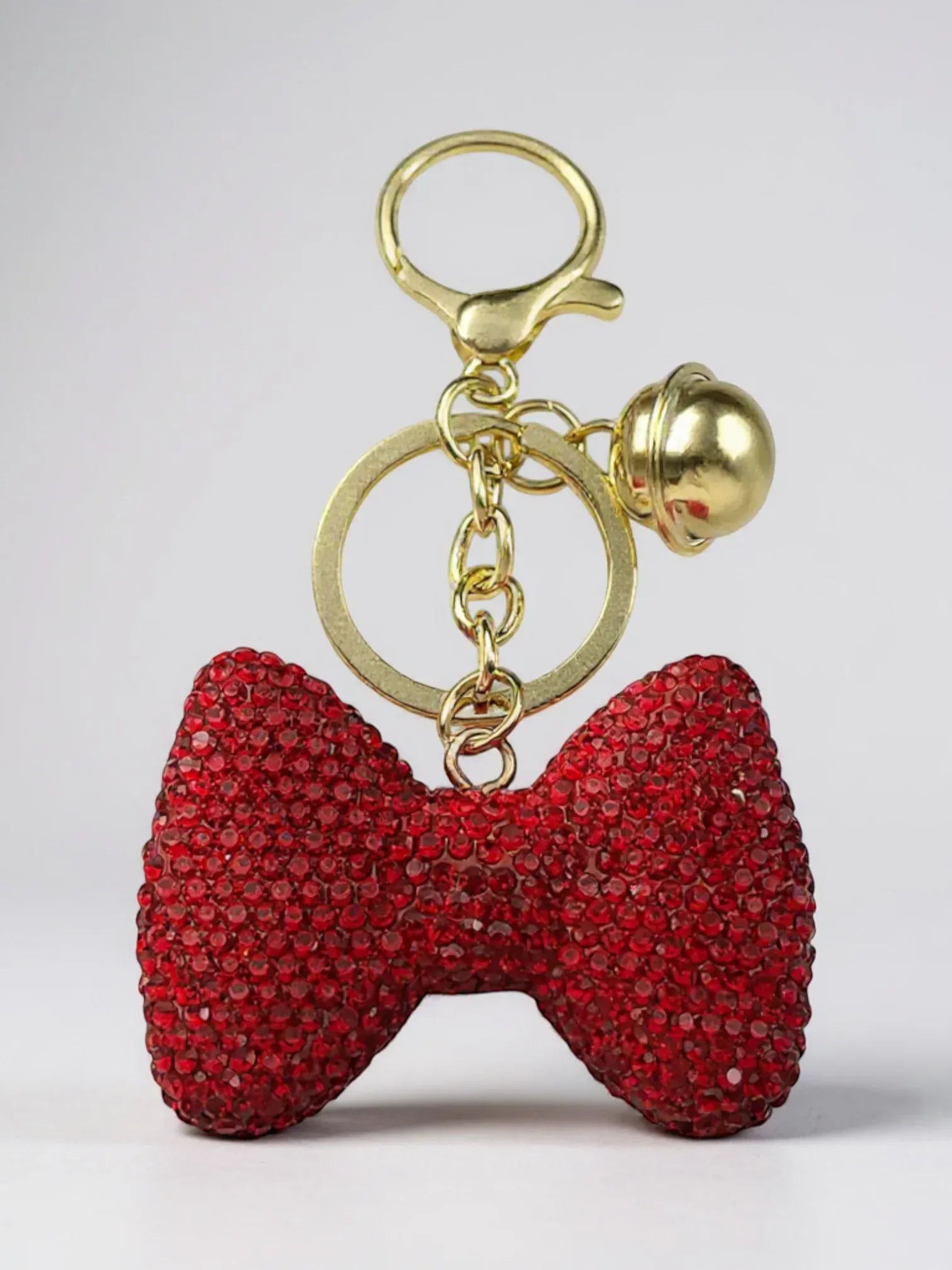 Bijou de Sac Strass Nœud Papillon Rouge Rouge