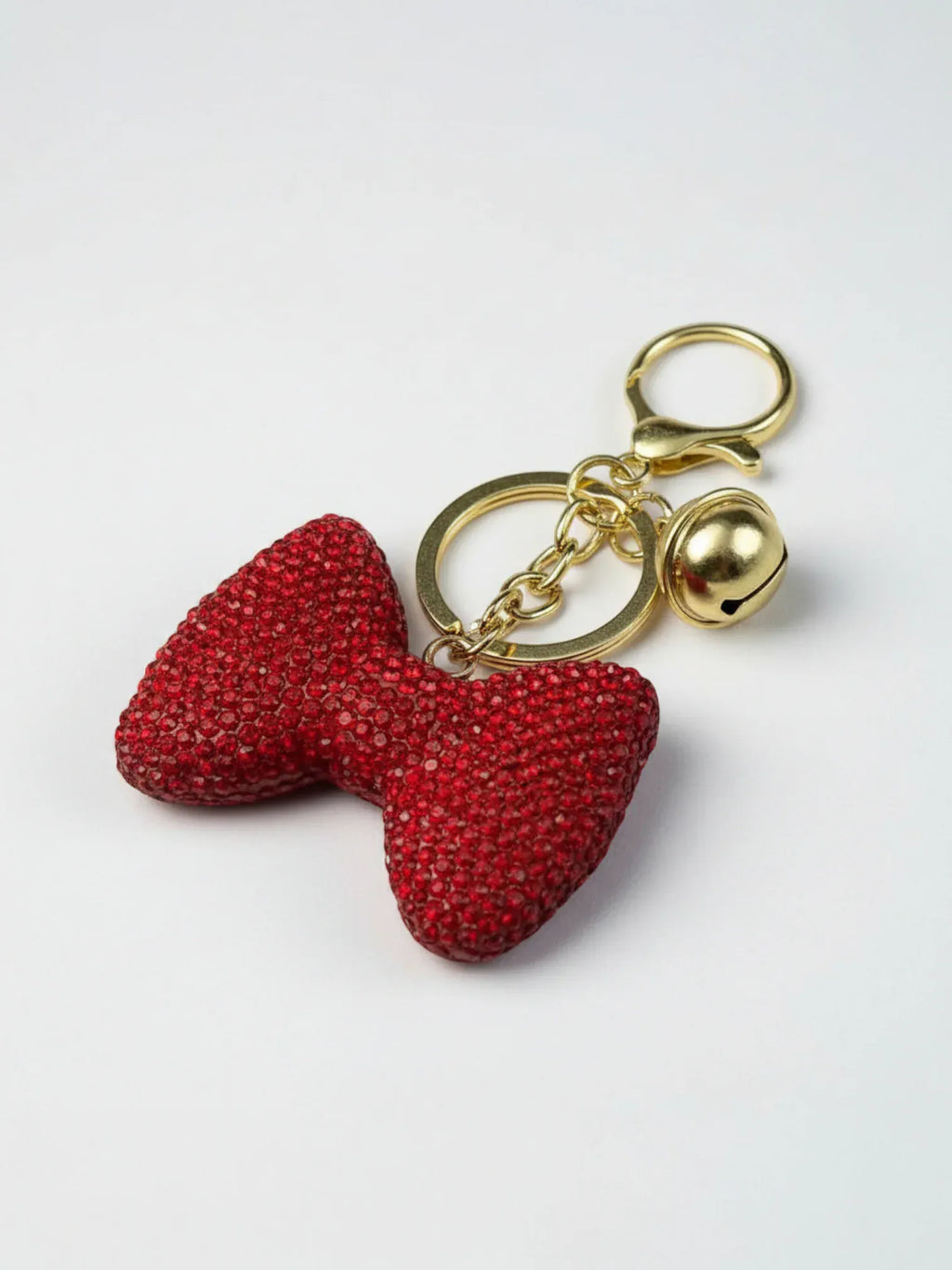 Bijou de Sac Strass Nœud Papillon Rouge Rouge