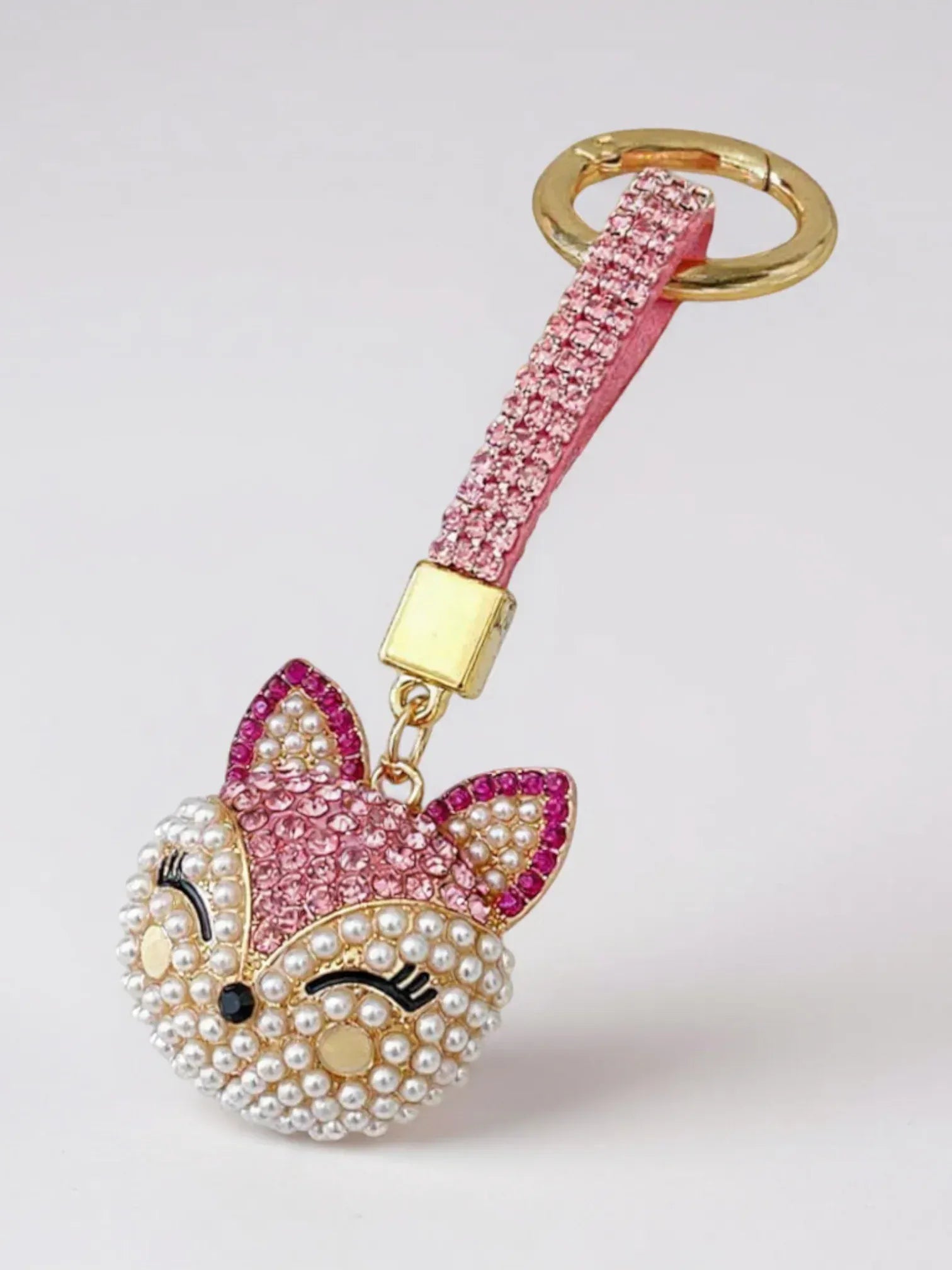 Bijou de Sac Strass Renard Rose