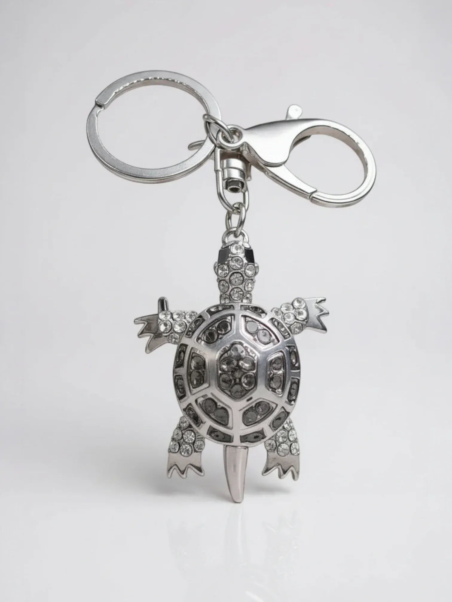 Bijou de Sac Strass Tortue de Mer Blanc