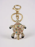 Bijou de Sac Strass Tortue de Mer Multicolore
