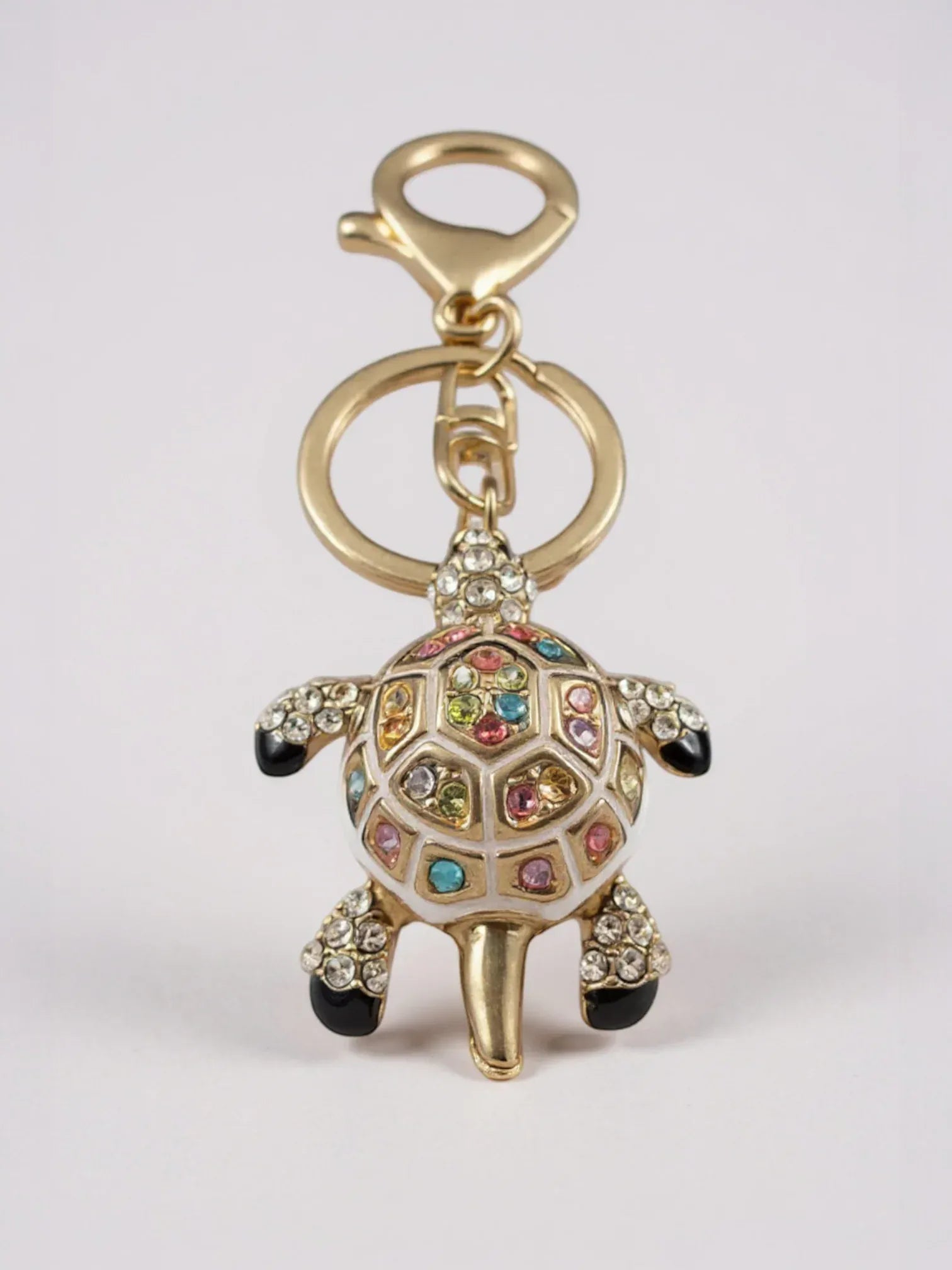 Bijou de Sac Strass Tortue de Mer Multicolore