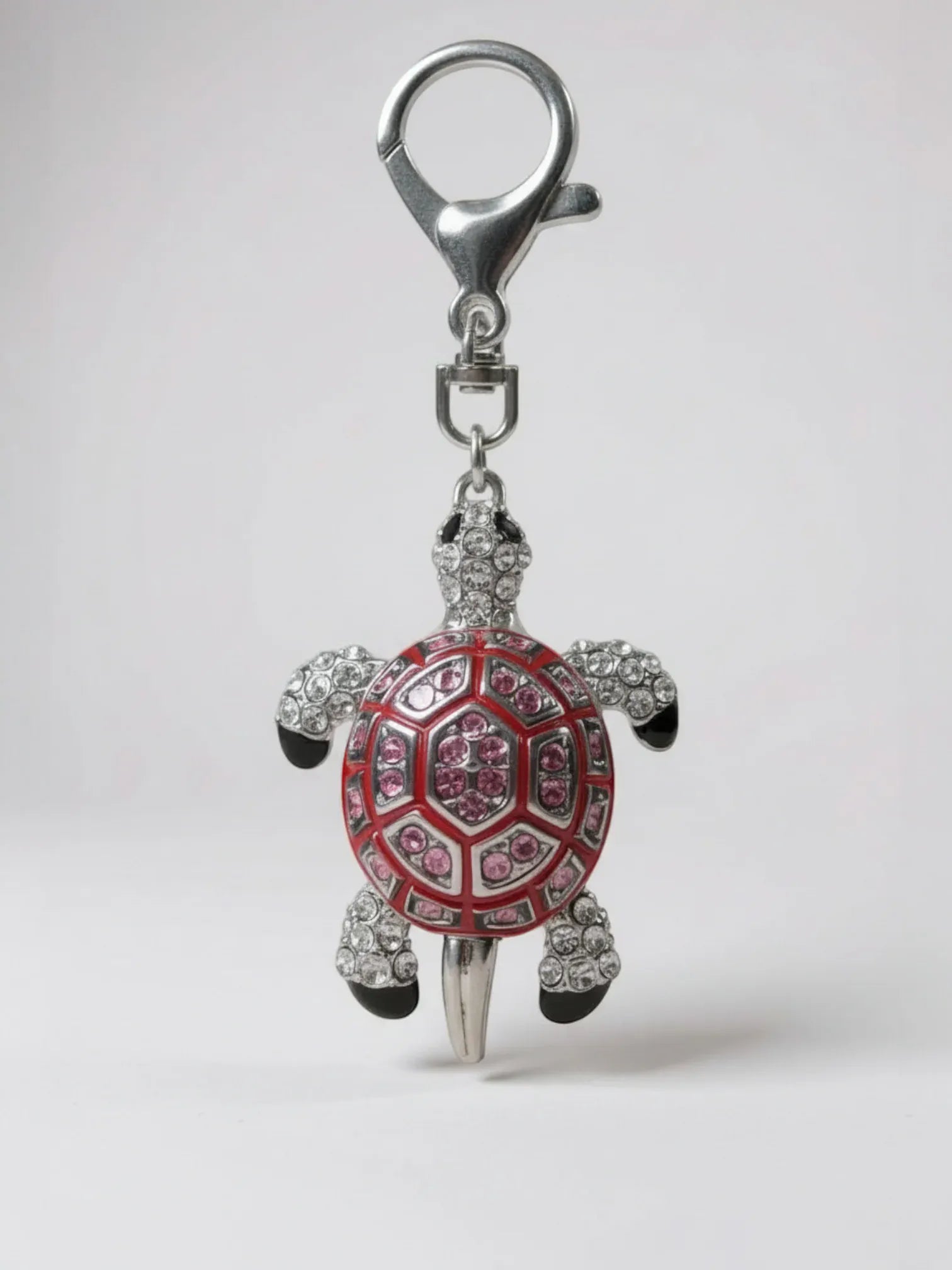 Bijou de Sac Strass Tortue de Mer Rose