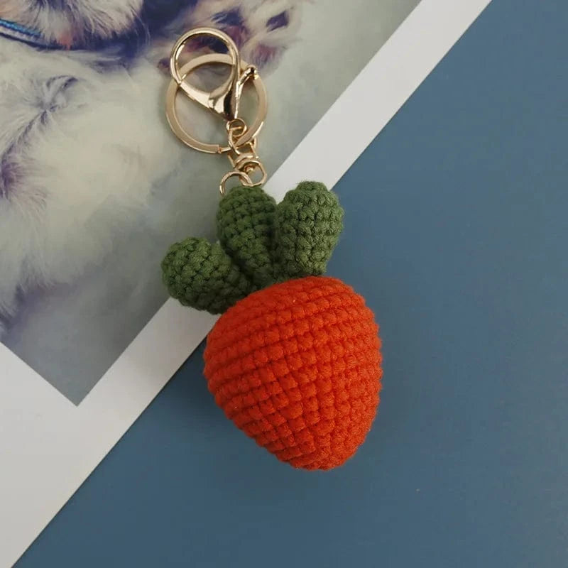 Bijou de Sac au Crochet Fraise
