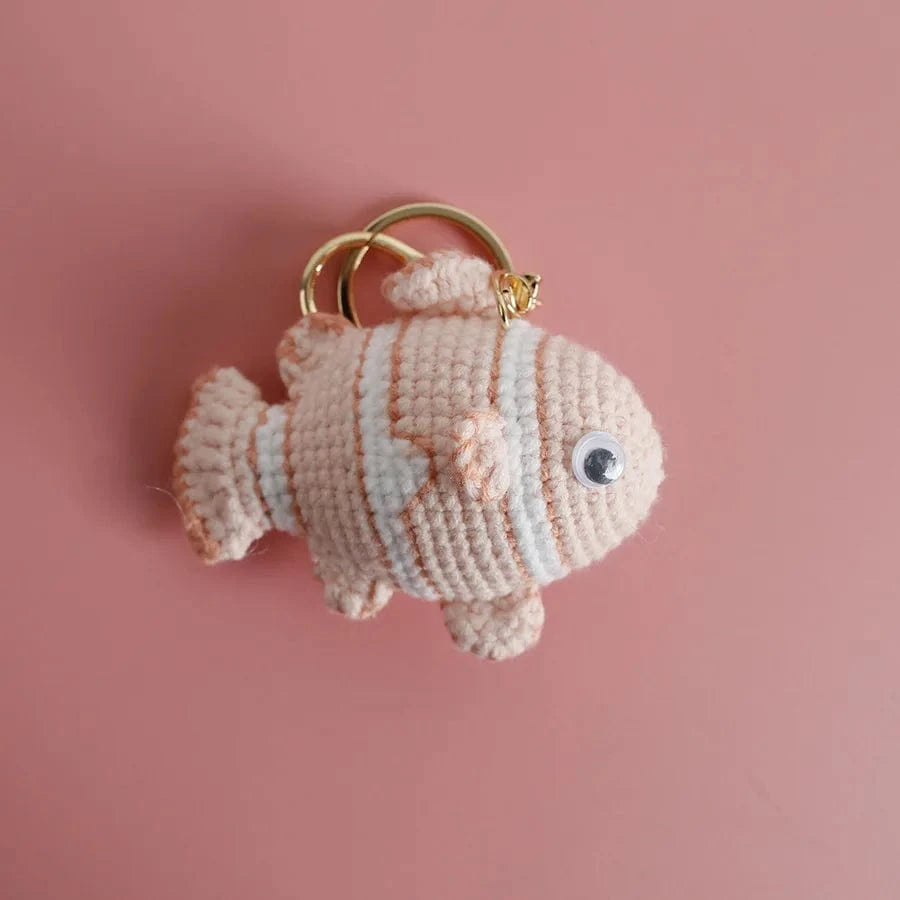 Bijoux de Sac au Crochet Poisson Rouge ZJJKR03871