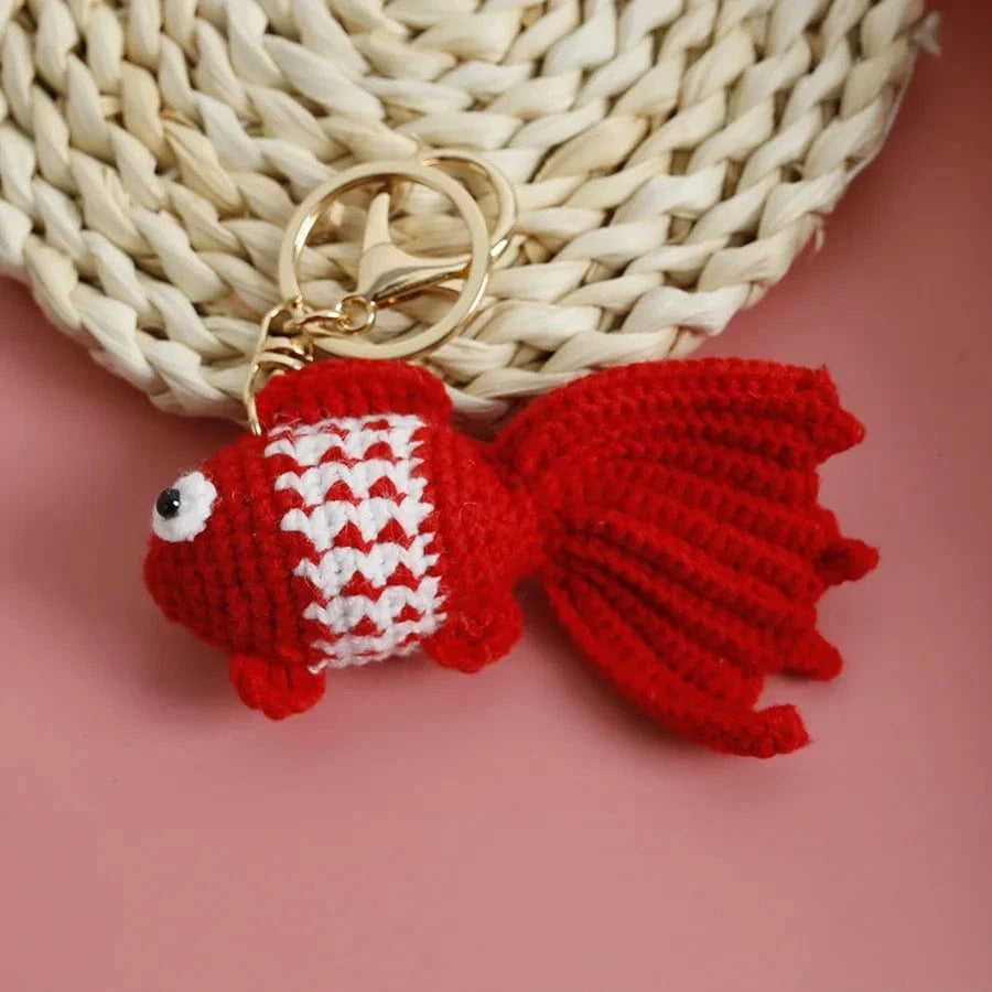 Bijou de Sac au Crochet Poisson Solitaire