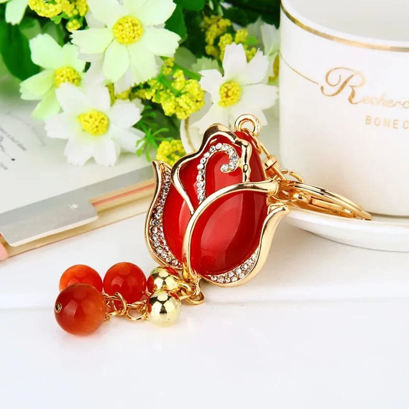 Bijoux de Sac Fleur de Lotus Red
