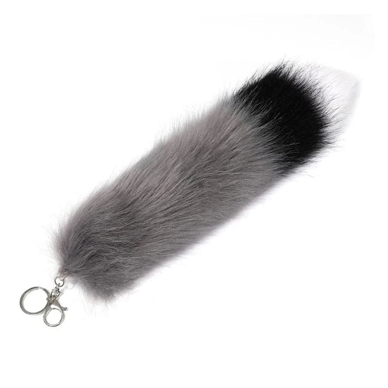 Bijoux de Sac Fourrure Style  DD-grey 35CM