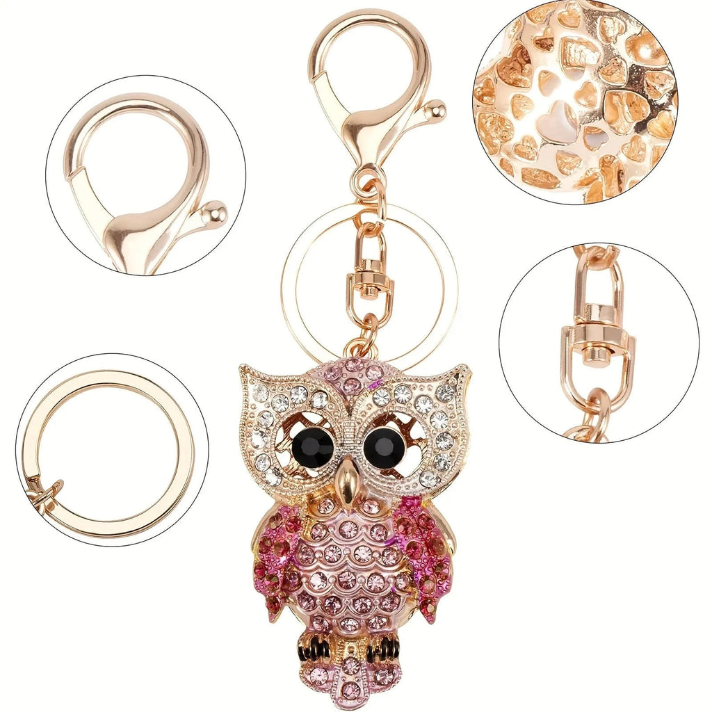 Bijoux de Sac Strass Hibou