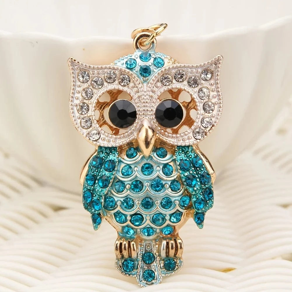 Bijoux de Sac Strass Hibou
