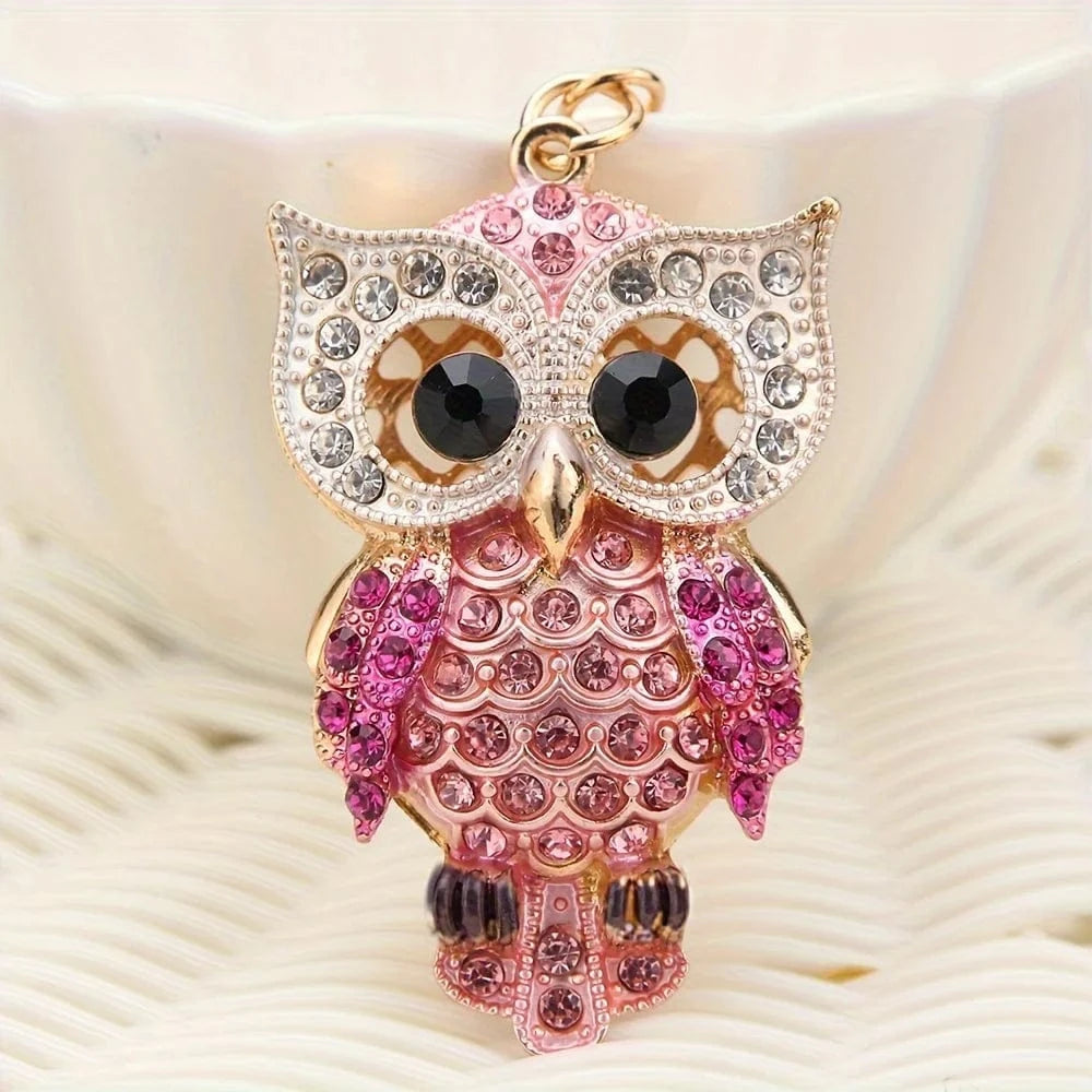 Bijoux de Sac Strass Hibou