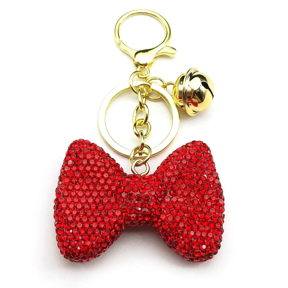 Bijoux de Sac Strass Nœud Papillon Rouge GD