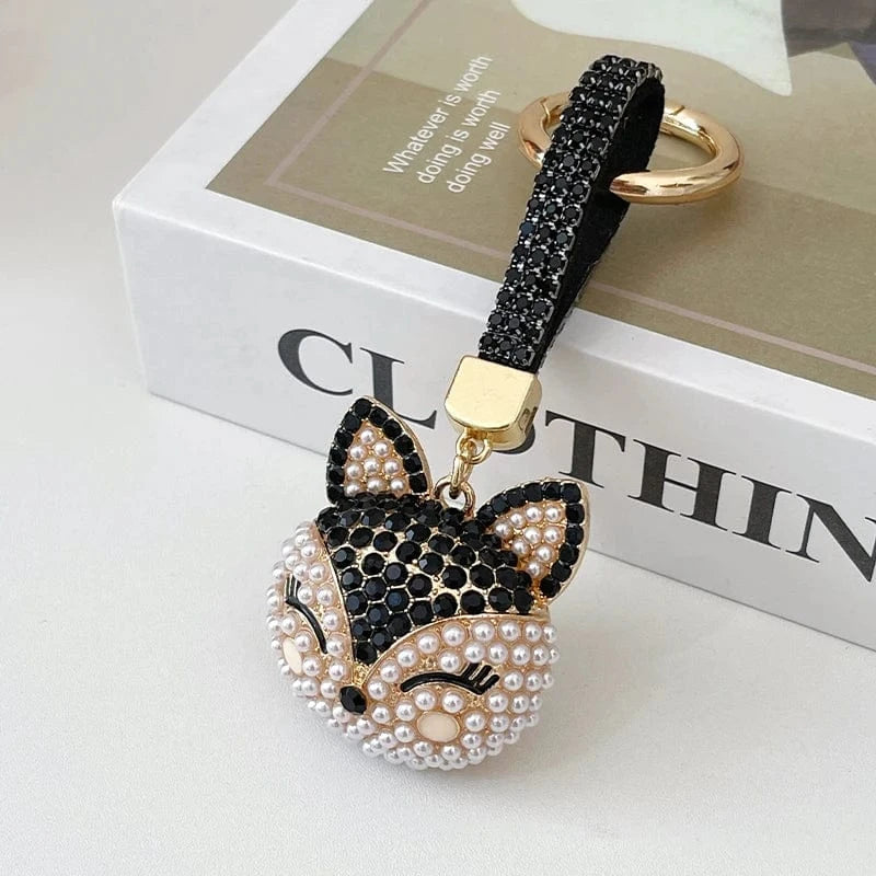 Bijoux de Sac Strass Renard black