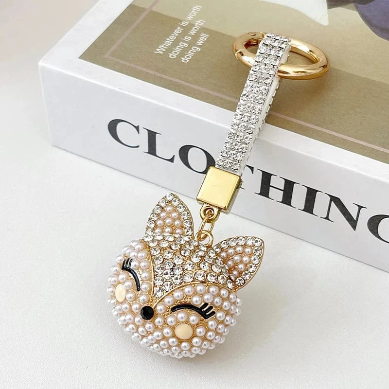 Bijoux de Sac Strass Renard WHITE