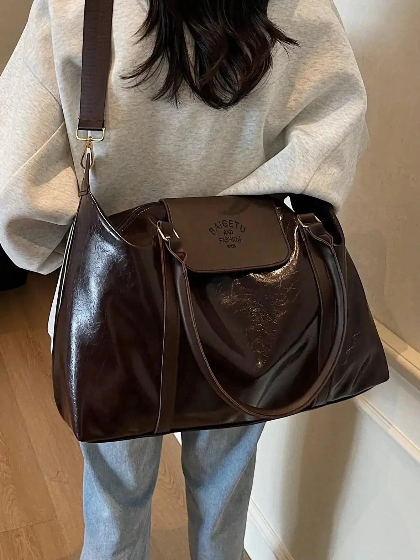Cabas de Cours Cuir Fashion
