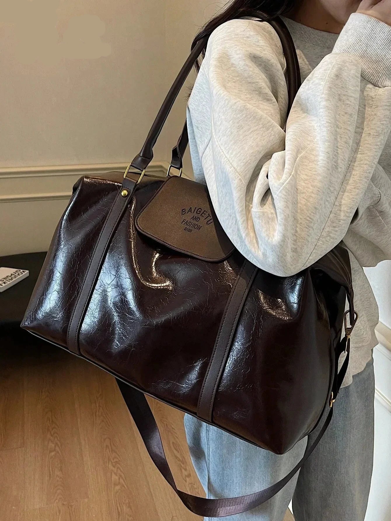 Cabas de Cours Cuir Fashion