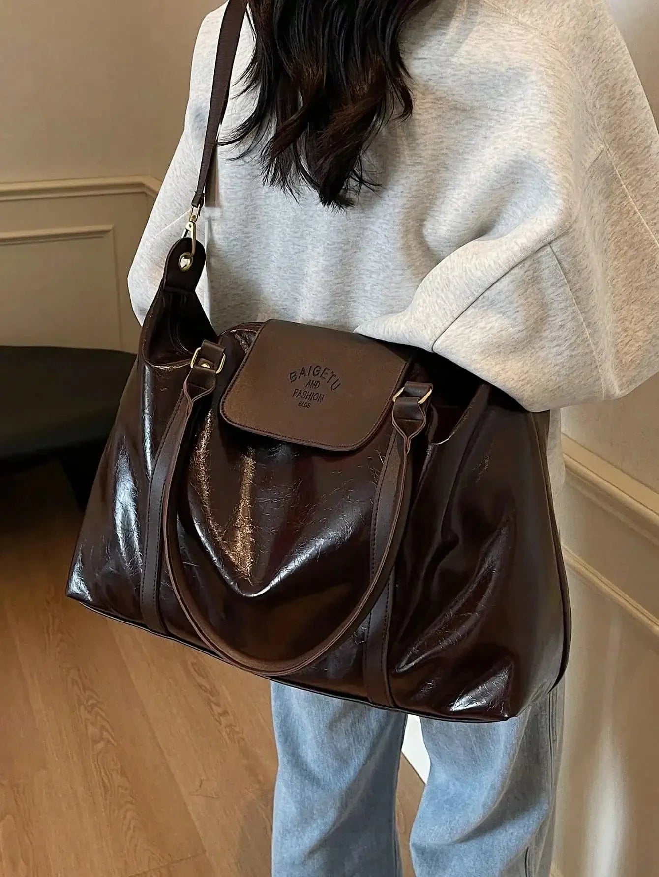 Cabas de Cours Cuir Fashion