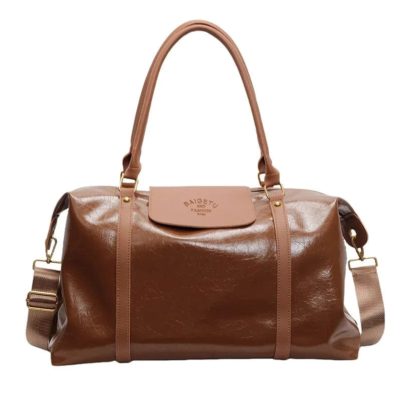 Cabas de Cours Cuir Fashion Brown