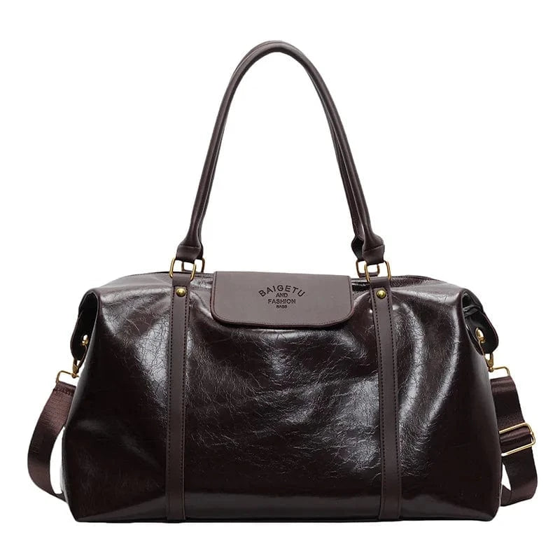 Cabas de Cours Cuir Fashion Coffee