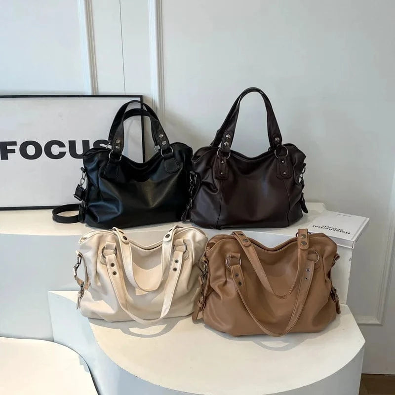 Cabas de Cours en Cuir Noir