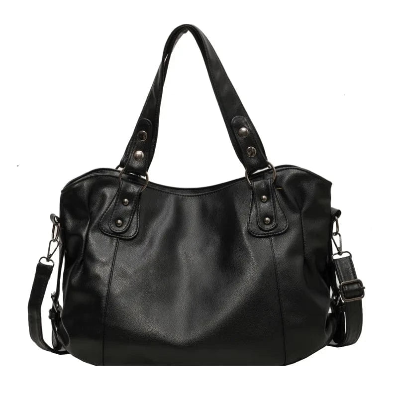 Cabas de Cours en Cuir Noir