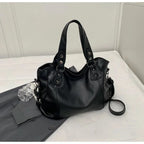 Cabas de Cours en Cuir Noir BLACK