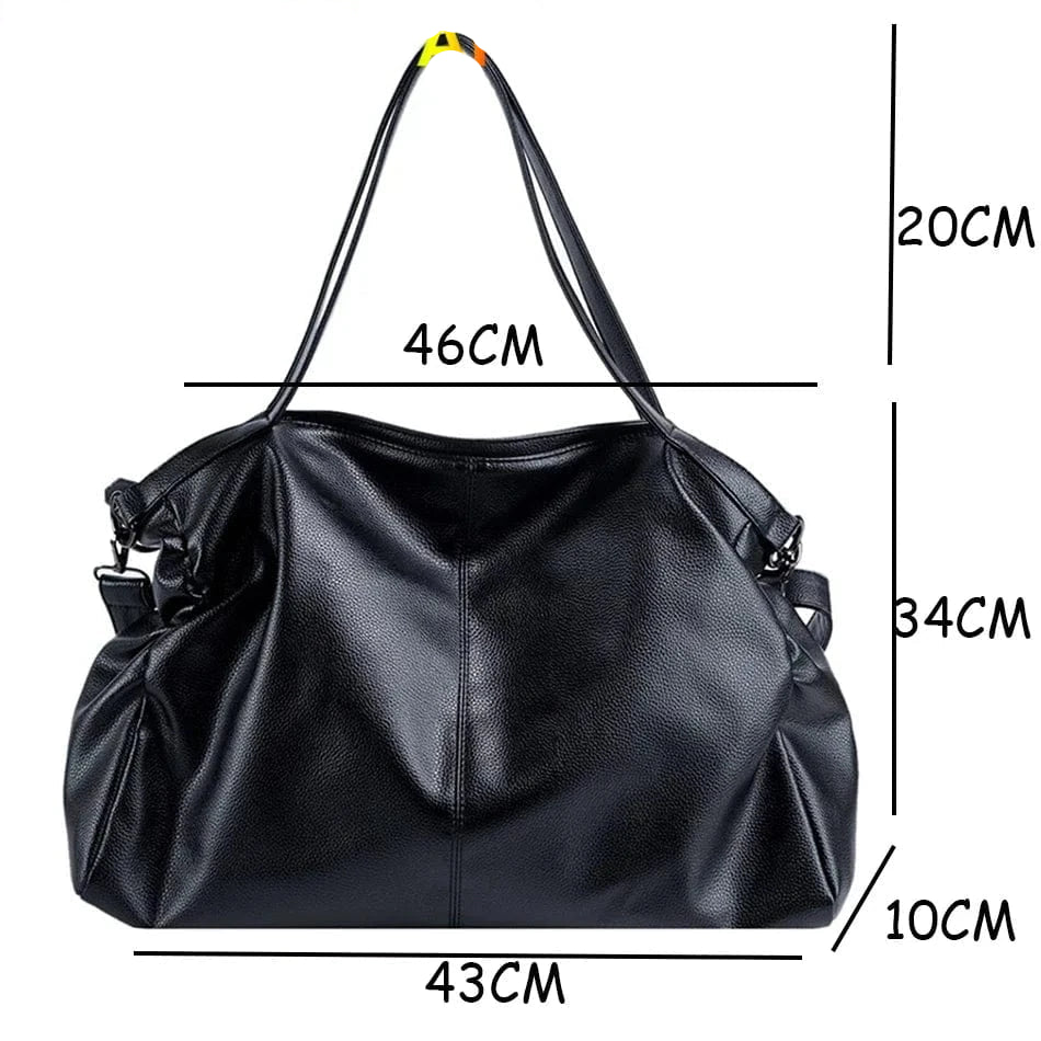 Cabas de Cours en Cuir Zipper