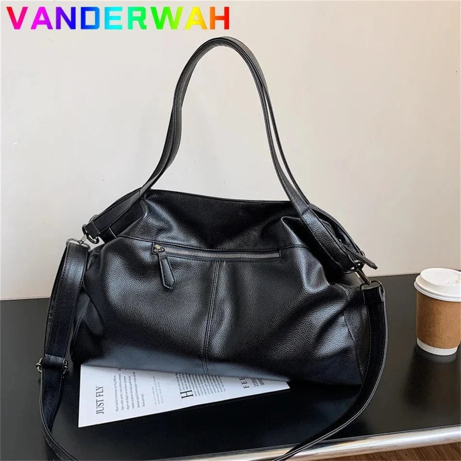 Cabas de Cours en Cuir Zipper