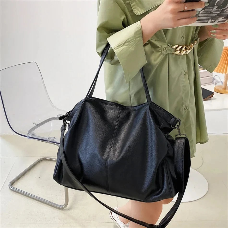 Cabas de Cours en Cuir Zipper