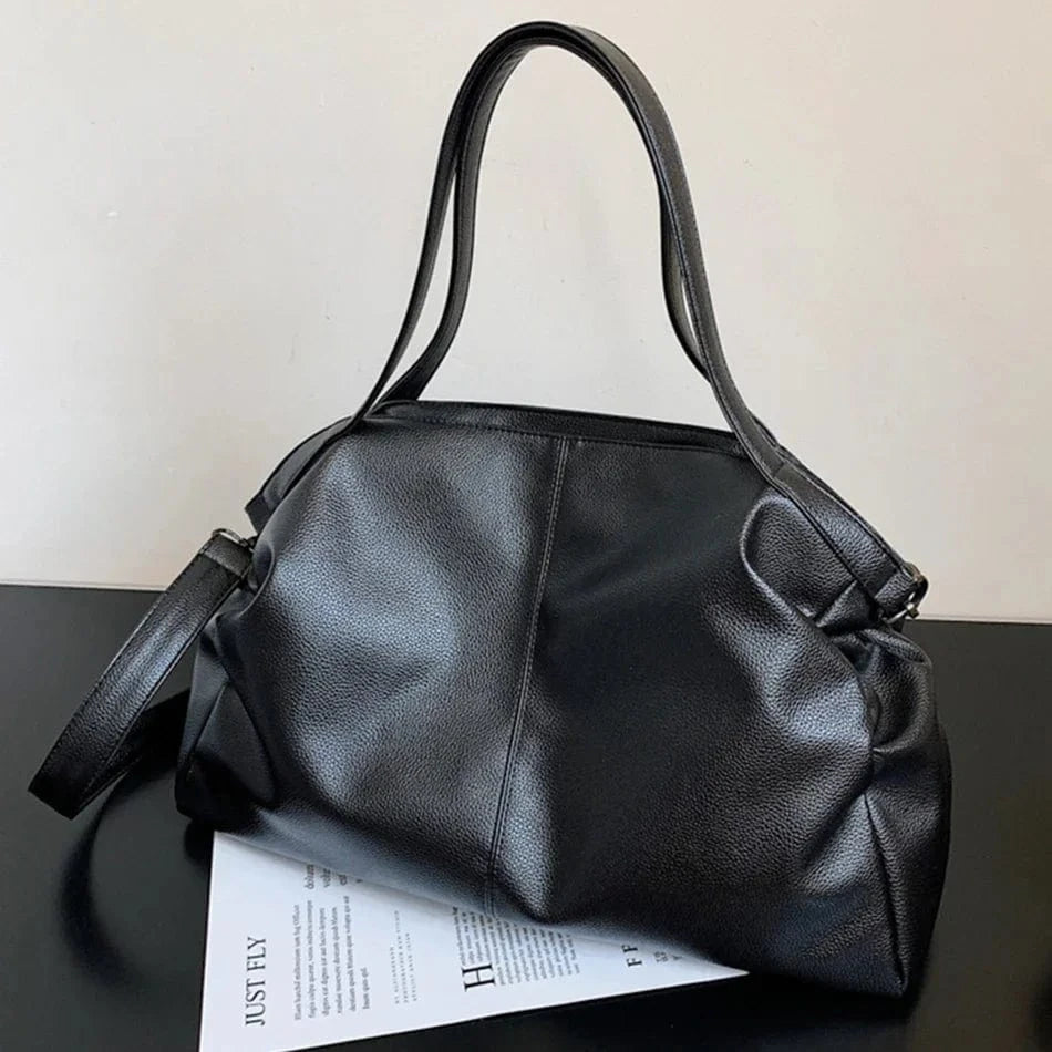 Cabas de Cours en Cuir Zipper