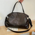 Cabas de Cours en Cuir Zipper Coffee