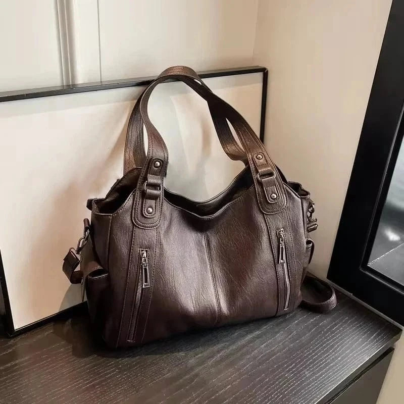 Épaulière de Cours en Cuir coffee