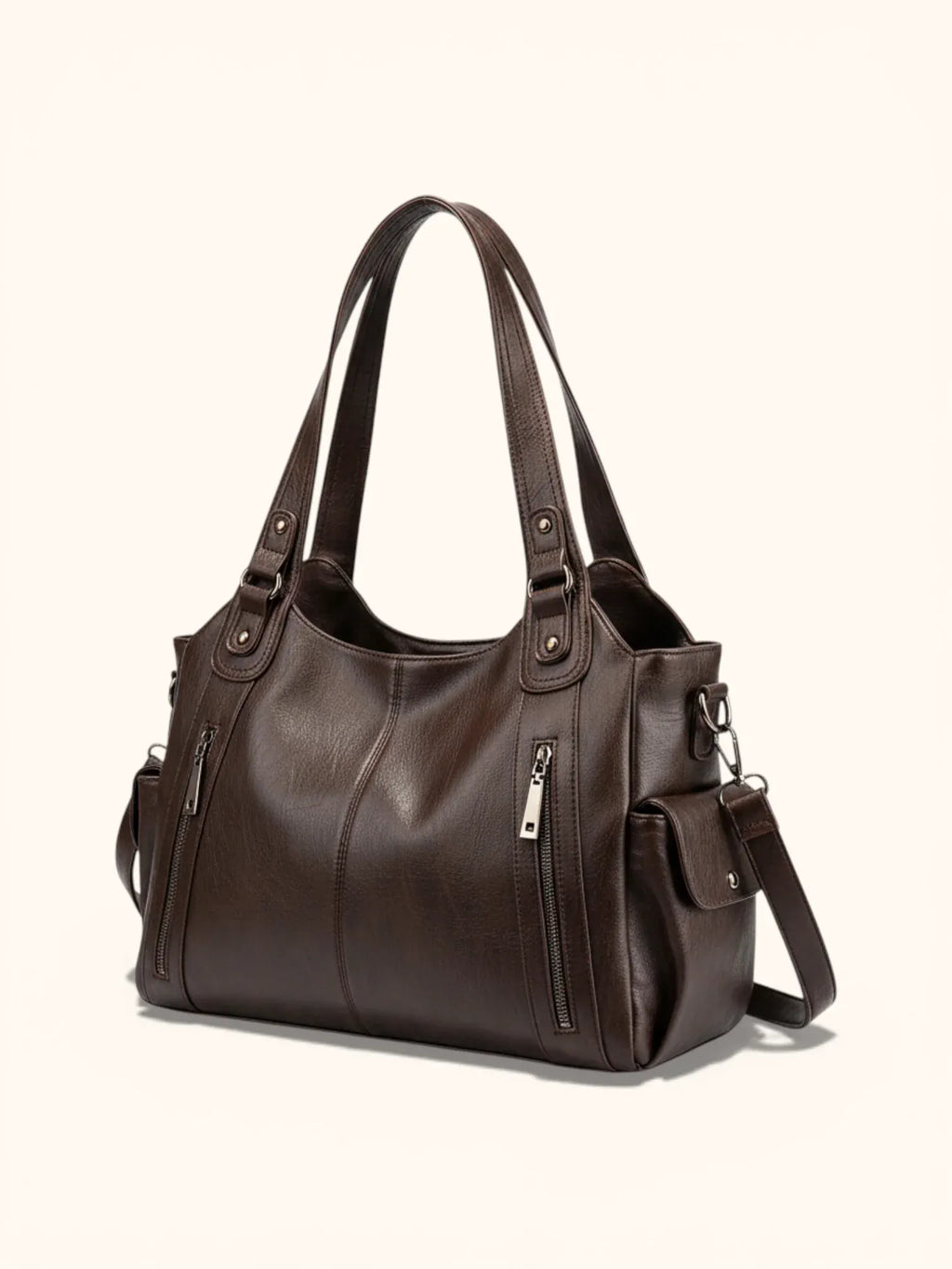 Épaulière de Cours en Simili Cuir Marron